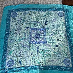 Hermes cashmere and silk scarf preowned